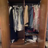 Antique solid wood wardrobe – classic lines, beautiful patina