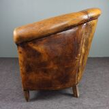 Sheep leather club chair