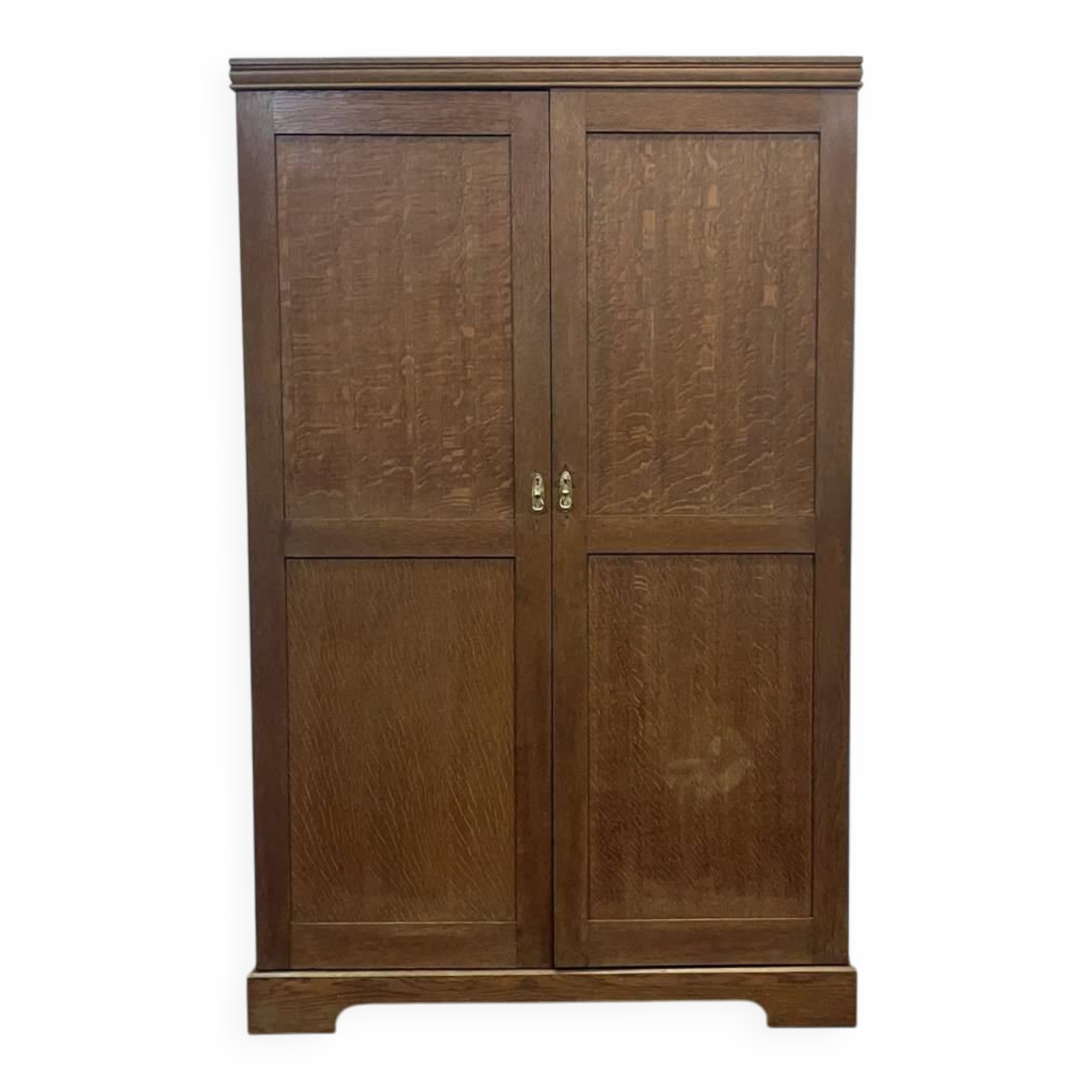 English oak wardrobe from the early 20th century.