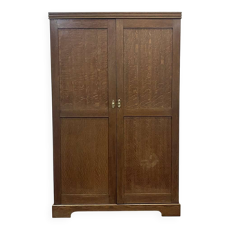 English oak wardrobe from the early 20th century.