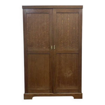English oak wardrobe from the early 20th century.