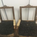 Fauteuils anciens entièrement restaurés style Louis XVI