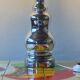 Grand pied de lampe vintage en verre mercuré - 1960.