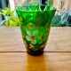 Vase en verre peint-Années 50