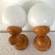 Appliques opaline et bois