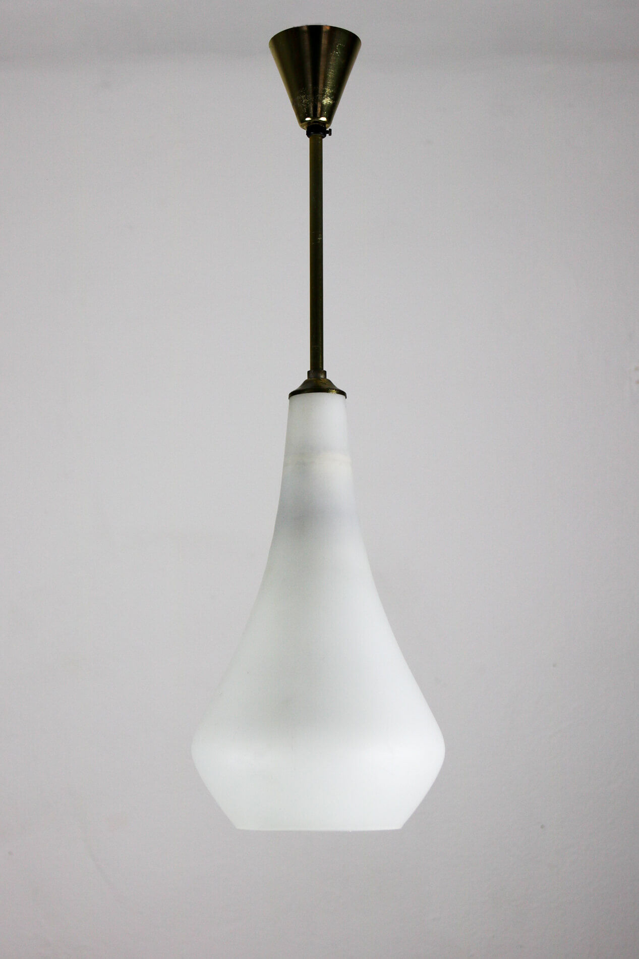 Vintage opaline milk glass pendant lamp