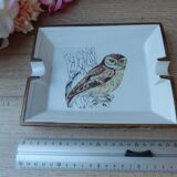 Empty Ceramic Pocket Storage Cup Hand Painted Owl Bird Decor