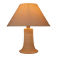 Bohemian table lamp from the 60s/70s, with textured natural tones.