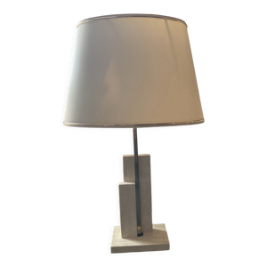 Lampe en travertin et - laiton