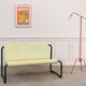 Rare Willy Guhl two-seater bench, original yellow patina, 1960.