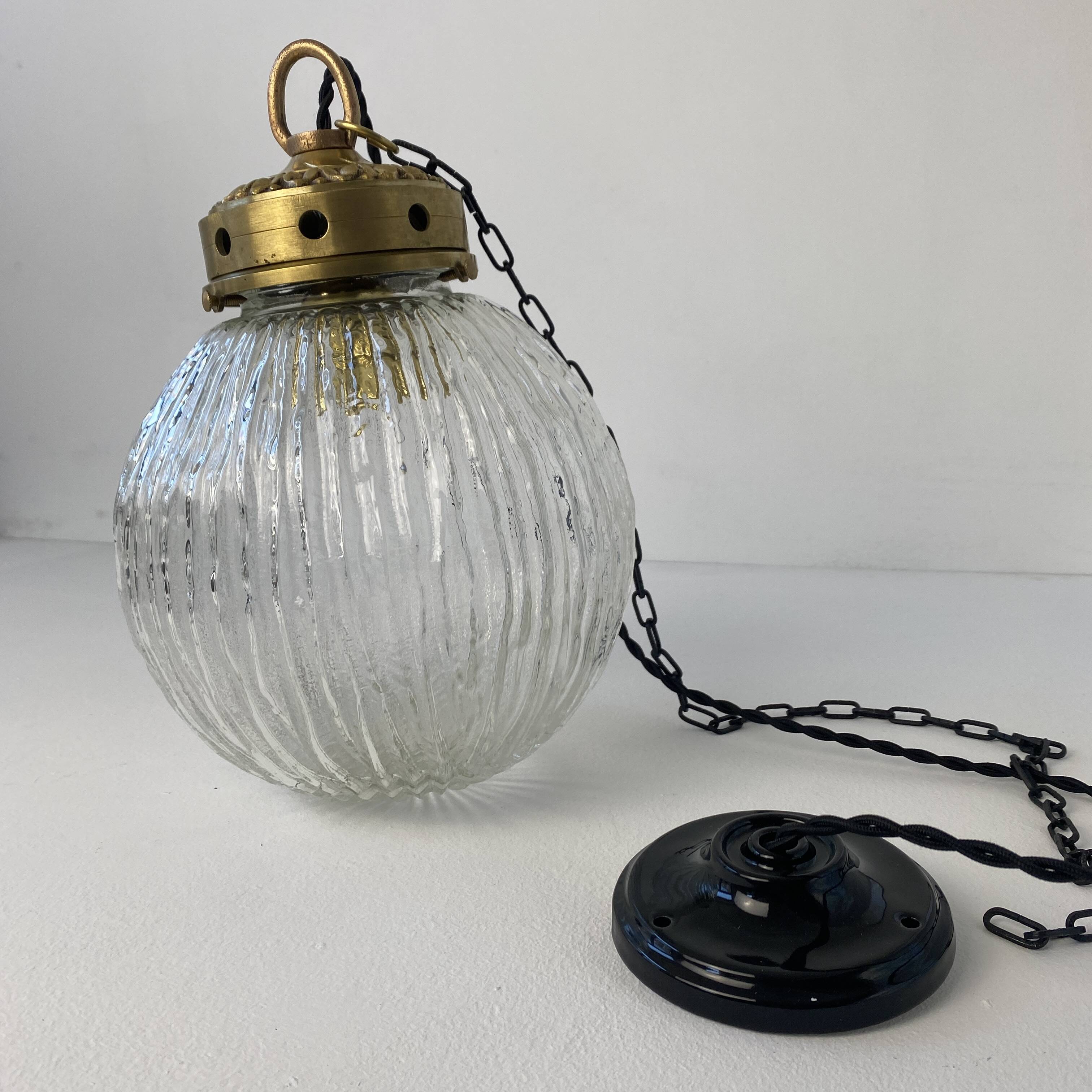 VINTAGE XL ART DECO CHANDELIER