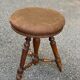 Tabouret de piano rond réglable Napoléon III
