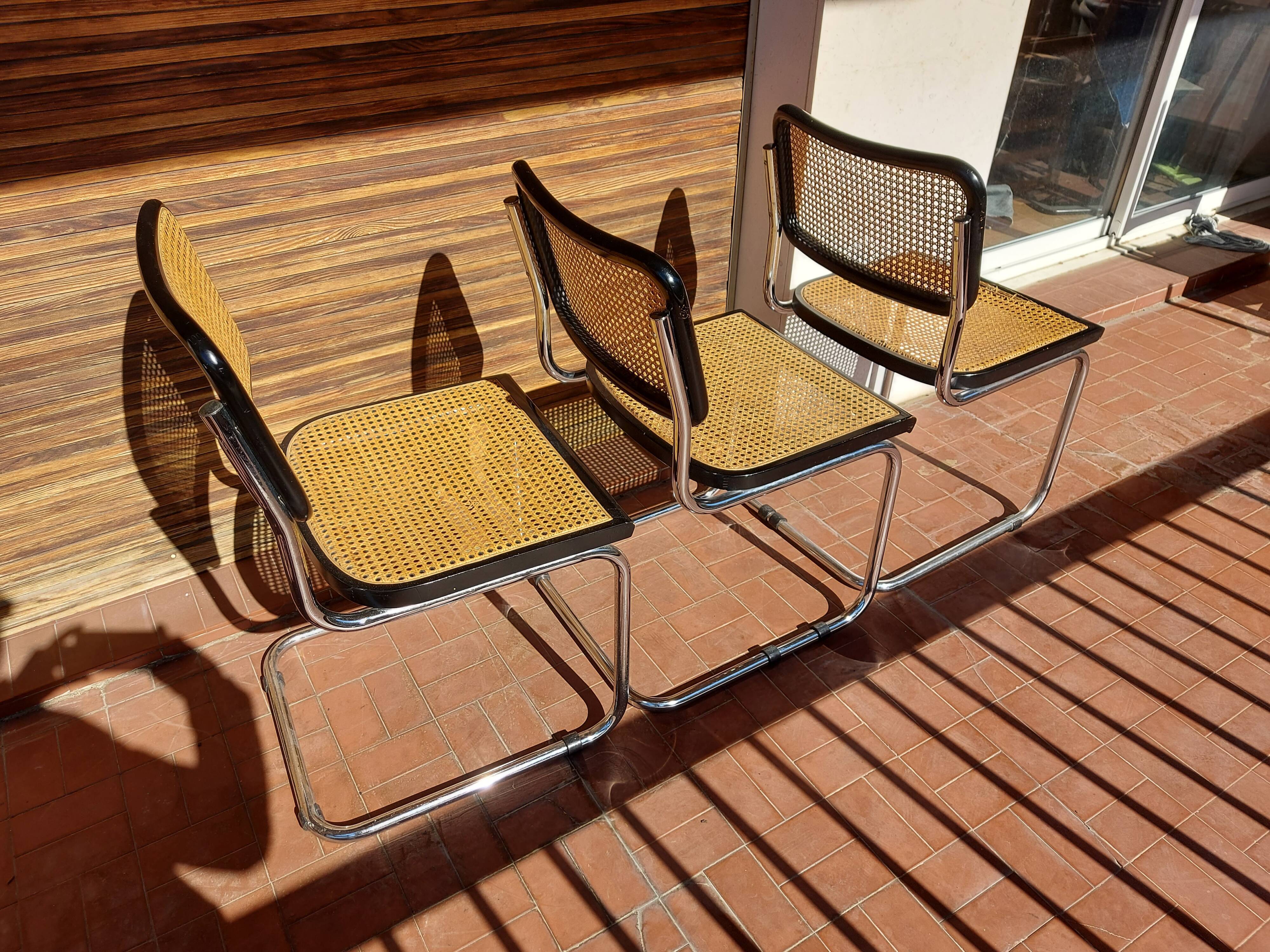 3 chairs Marcel Breuer B32