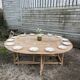 Large gateleg table in raw wood