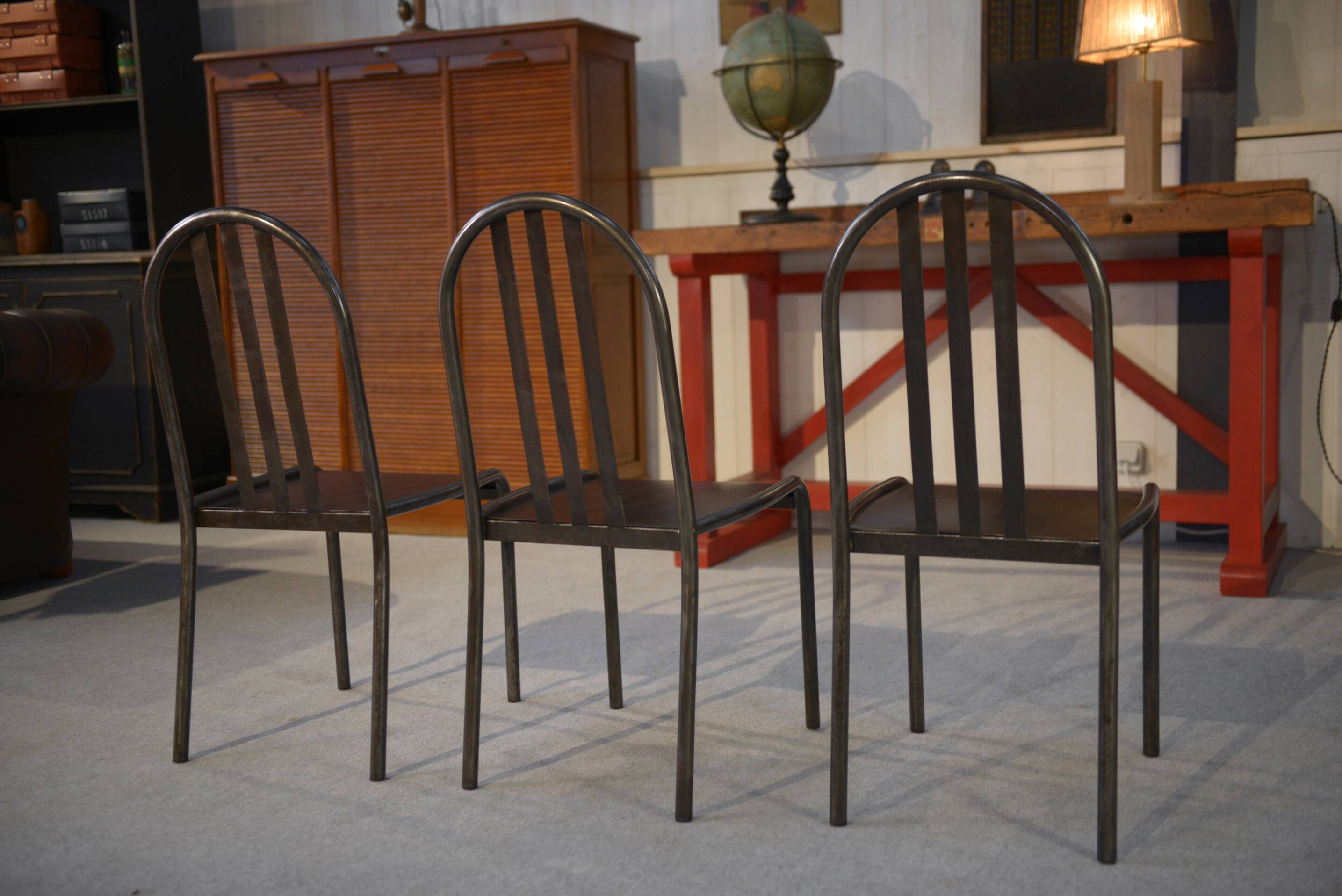 Lot de 3 chaises modèle "Villa Cavrois" Moderniste par MALLET STEVENS