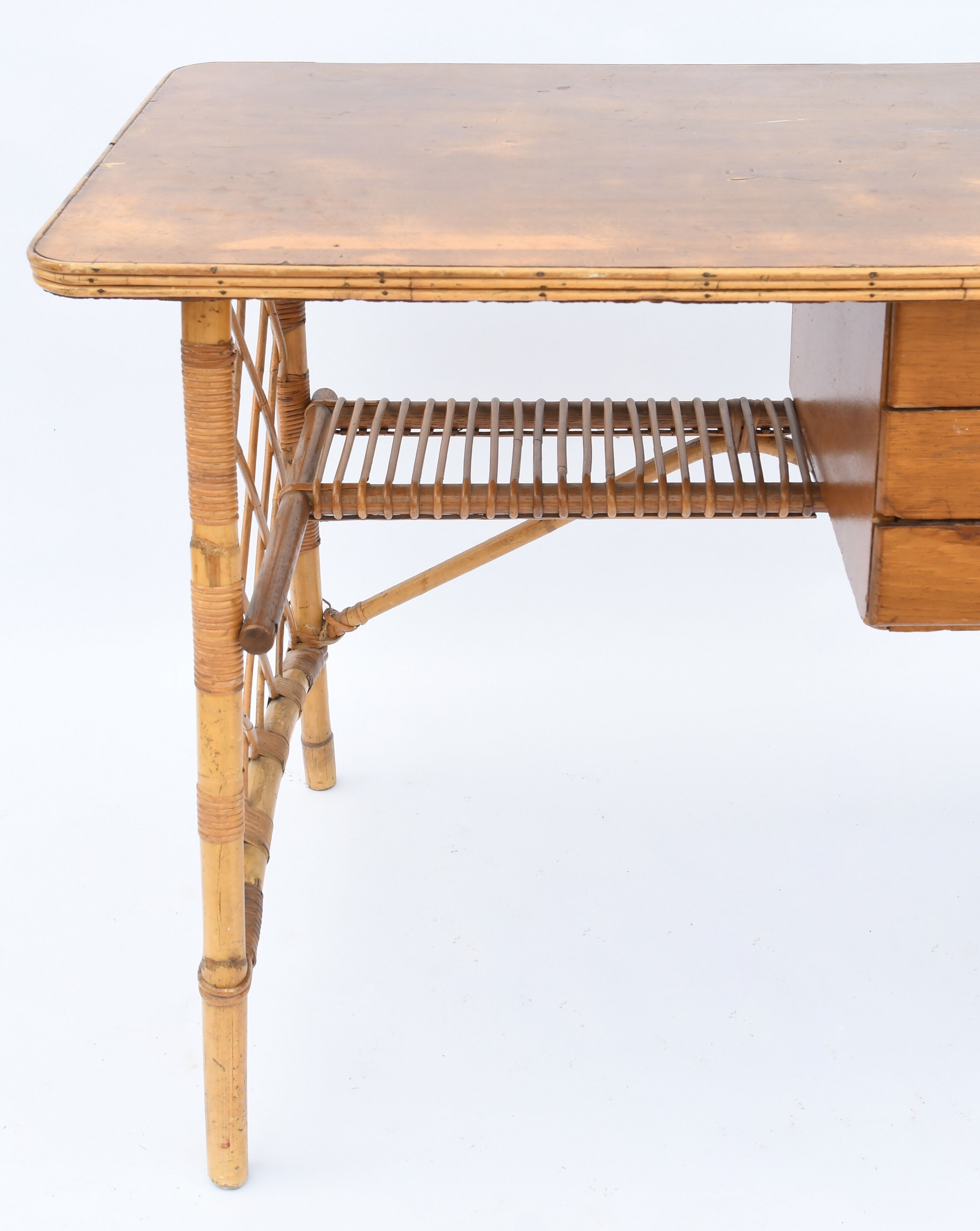 Rattan desk