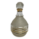 Art déco, bouteille à liqueur verre granité filet or vers 1940