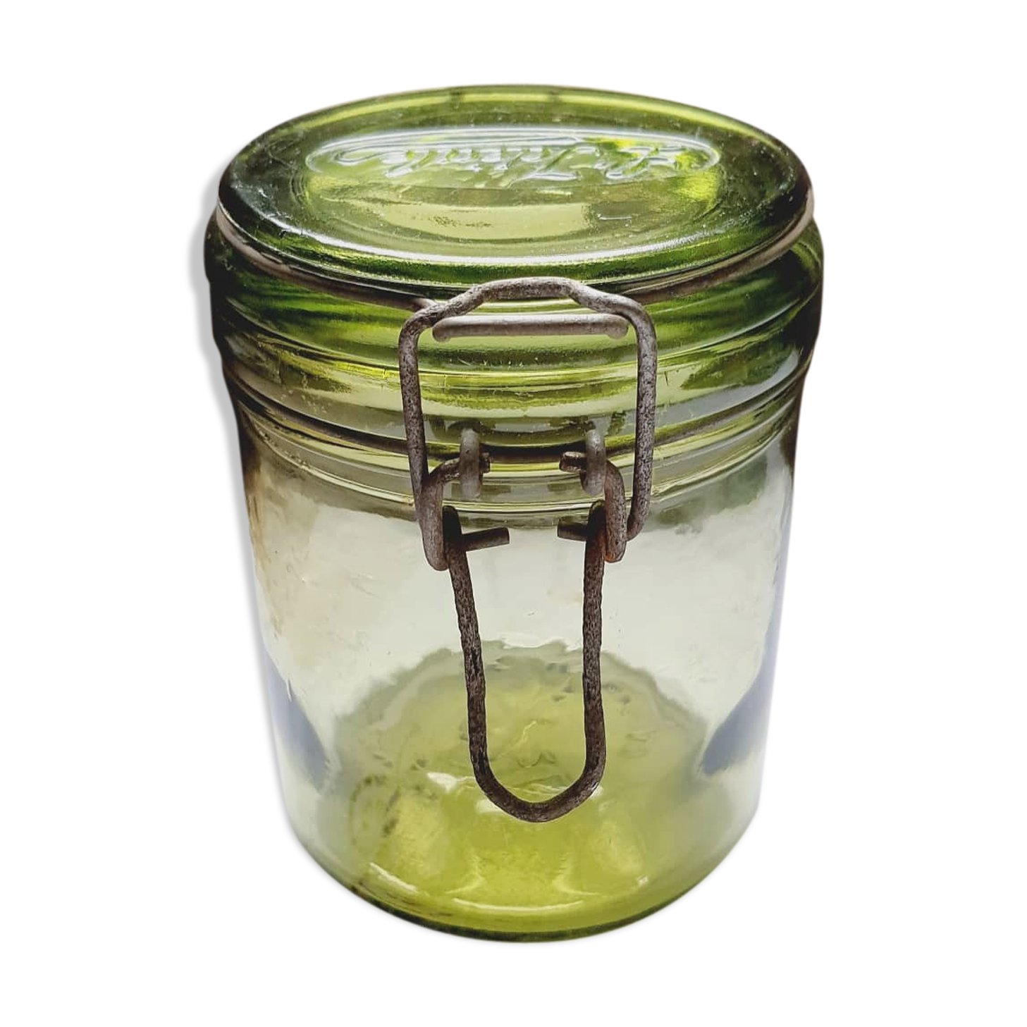 Vintage glass l'idéal jar