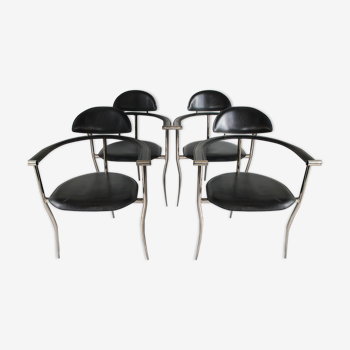 Lot 4 chaises Arrben design italien 1960s