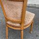 Set of 6 solid wood and velvet chairs in Louis XVI style.