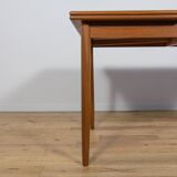 Mid Century Teak Extendable Dining Table, Denmark, 1960s