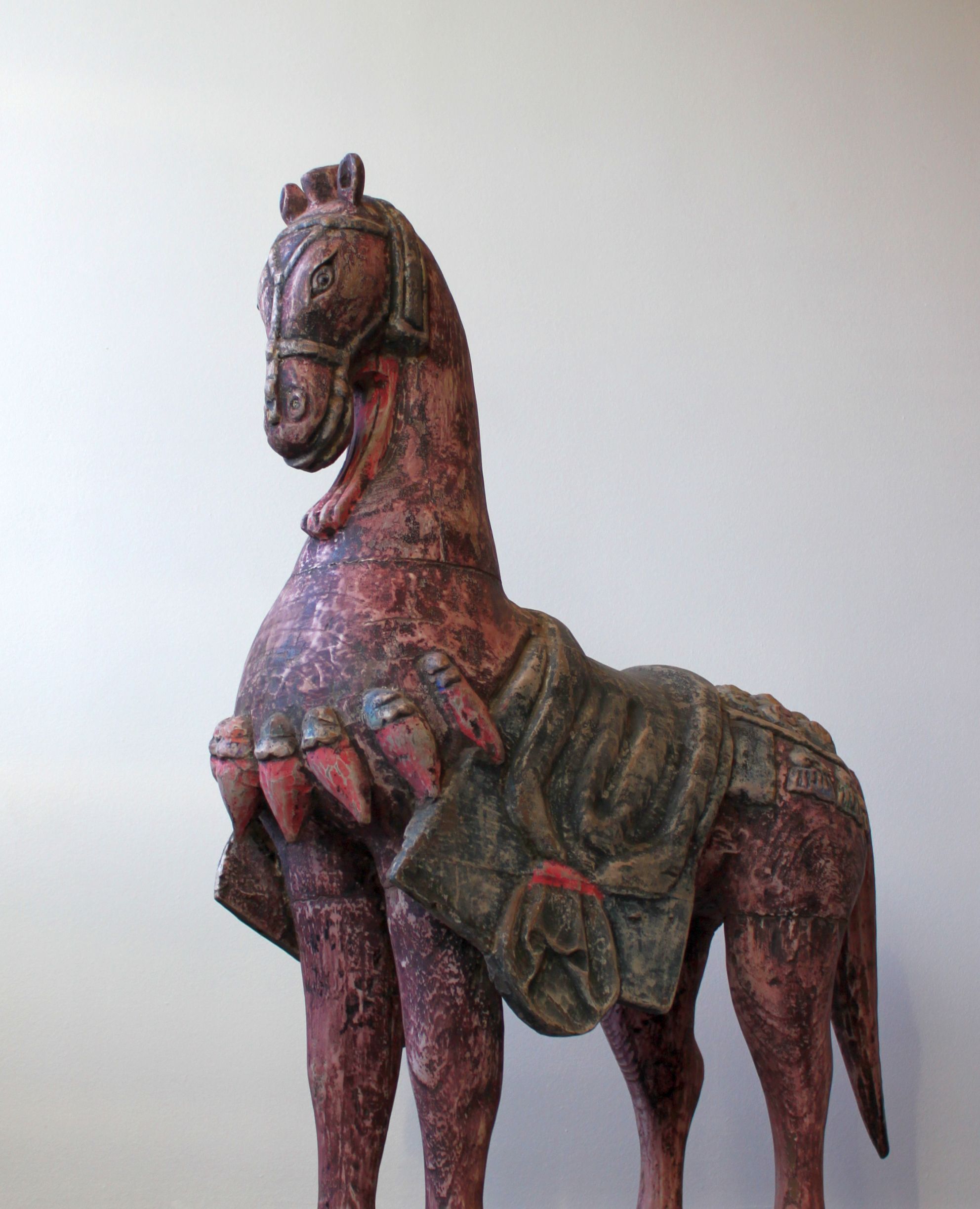 Polychrome wooden horse