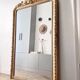 Large antique Louis-Philippe mirror gilded with gold leaf – 186 × 117 cm