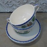 2 cups tea or chocolate St Clément decoration characters