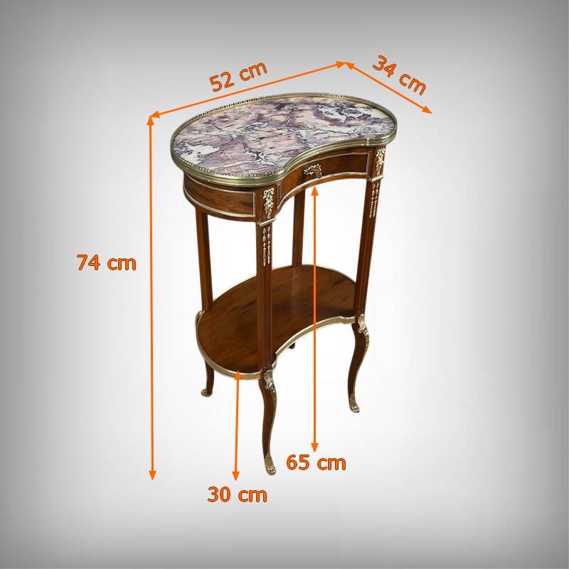 Small Kidney Table in Mahogany, Transition Style – Early 20th Century