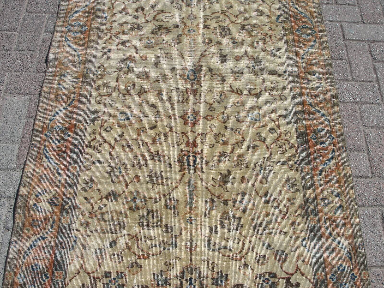 4x6 Turkish handwoven area kilim rug, Turkish wool rug