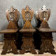 Series of 6 chairs called stepladder Renaissance style in richly carved oak around 1850