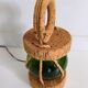 Vintage floating marine lamp made of cork and glass.