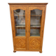 Antique marquetry wooden display cabinet