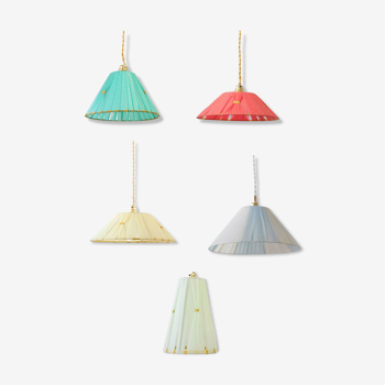 5 ribbon hanging lamps