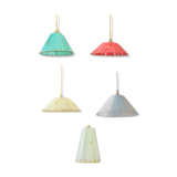 5 ribbon hanging lamps