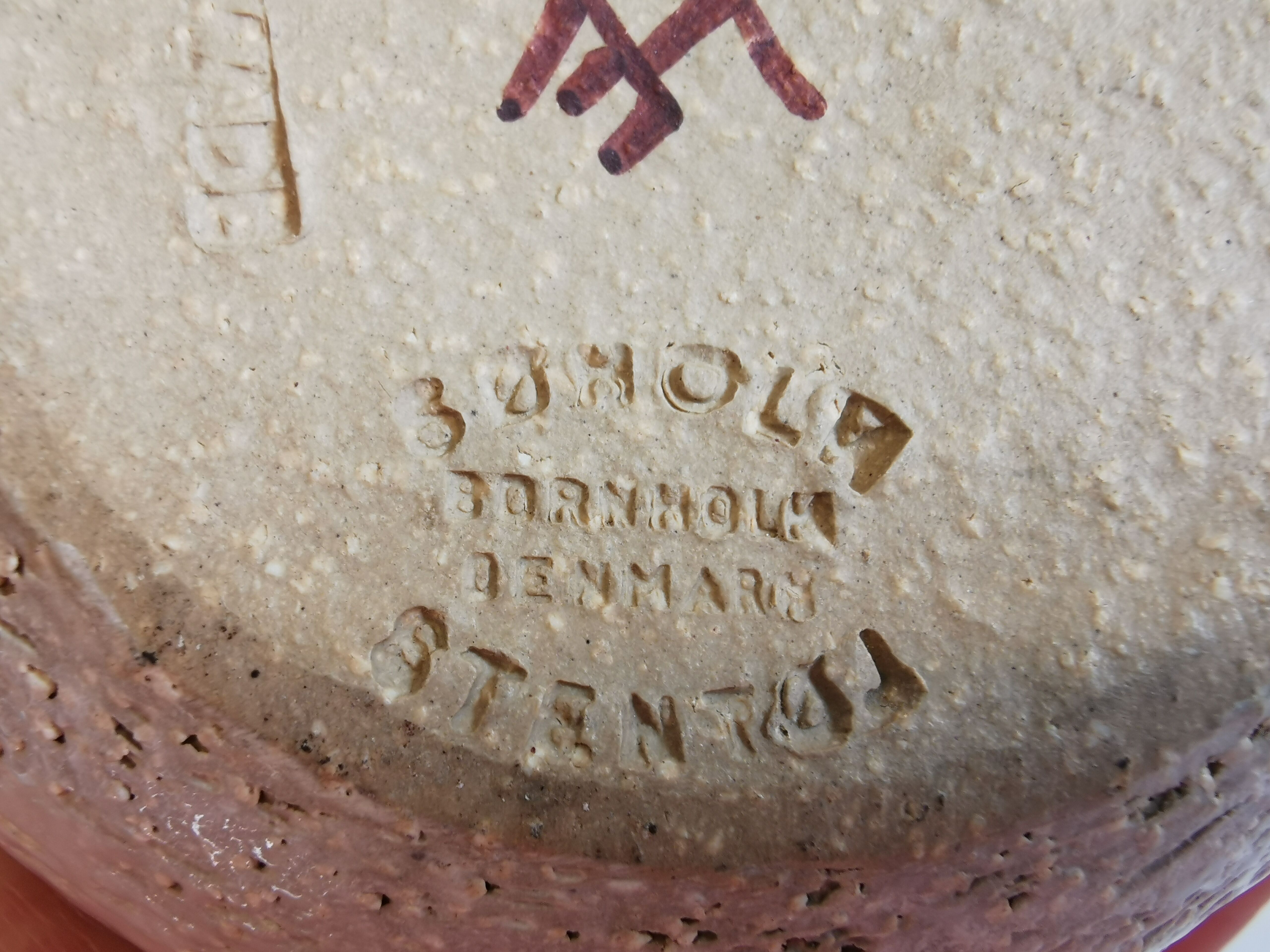 Vase from Danish Søholm art pottery, Bornholm 1960s.