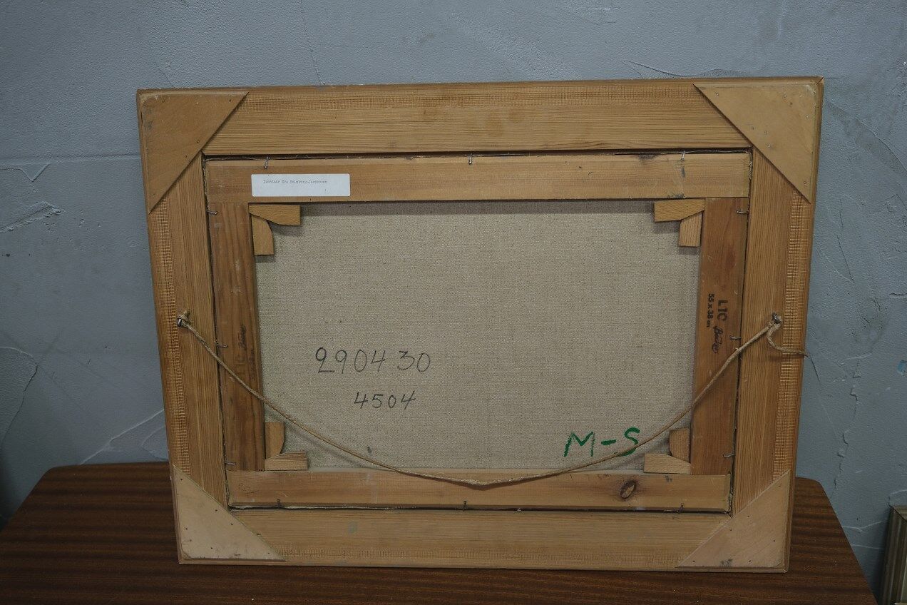 eva holmberg-jacobsson, swedish modern painting, 1960s, oil on canvas