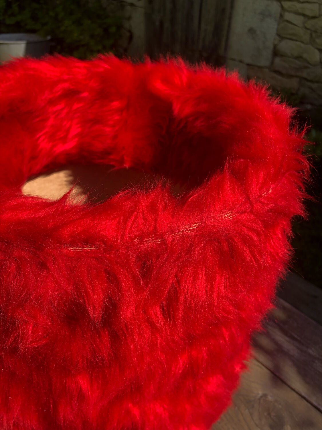 Vintage moumoute pouf