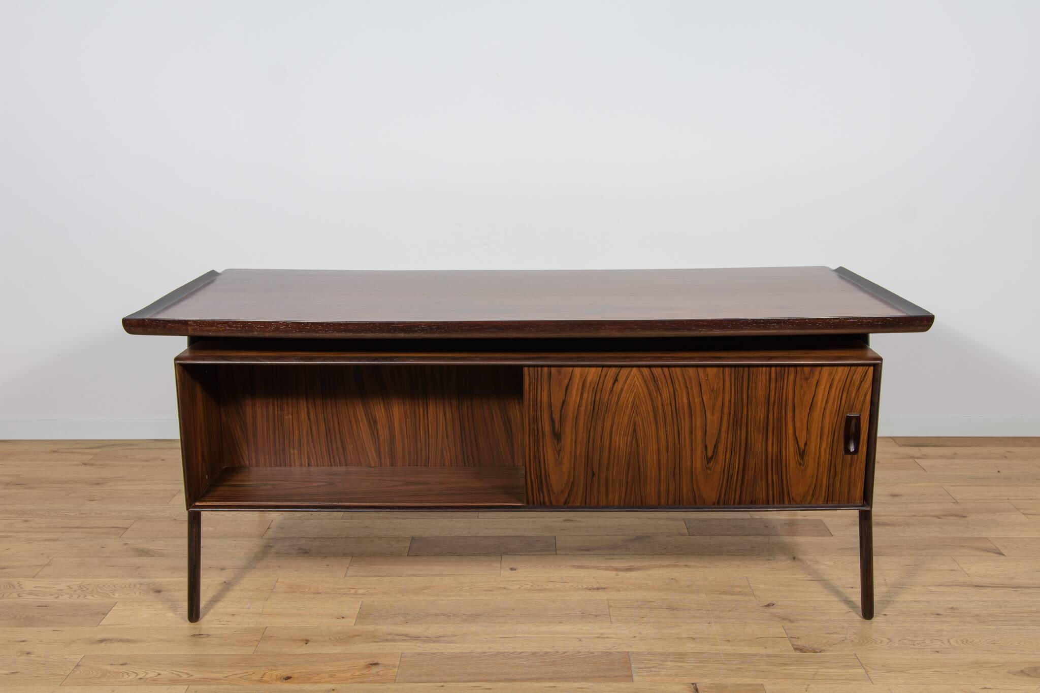Large Mid-Century Freestanding Rosewood Desk, Denmark, 1960s