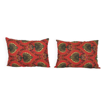 Lot de 2 housses de coussin turque vintage 43x61 cm