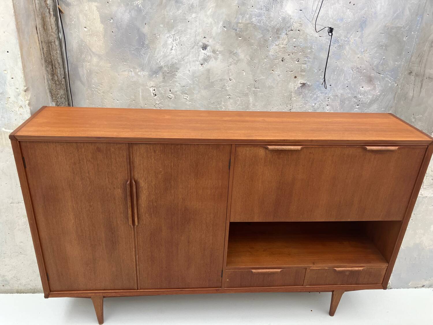 Vintage Scandinavian high sideboard 1960