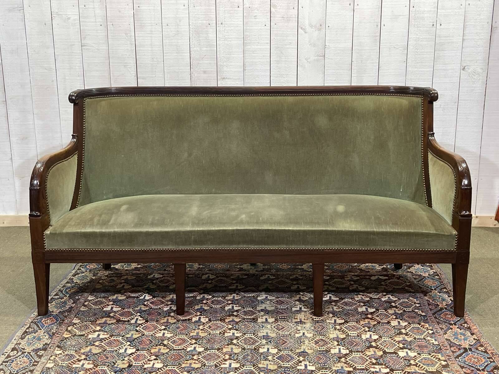 19th century Empire mahogany bench