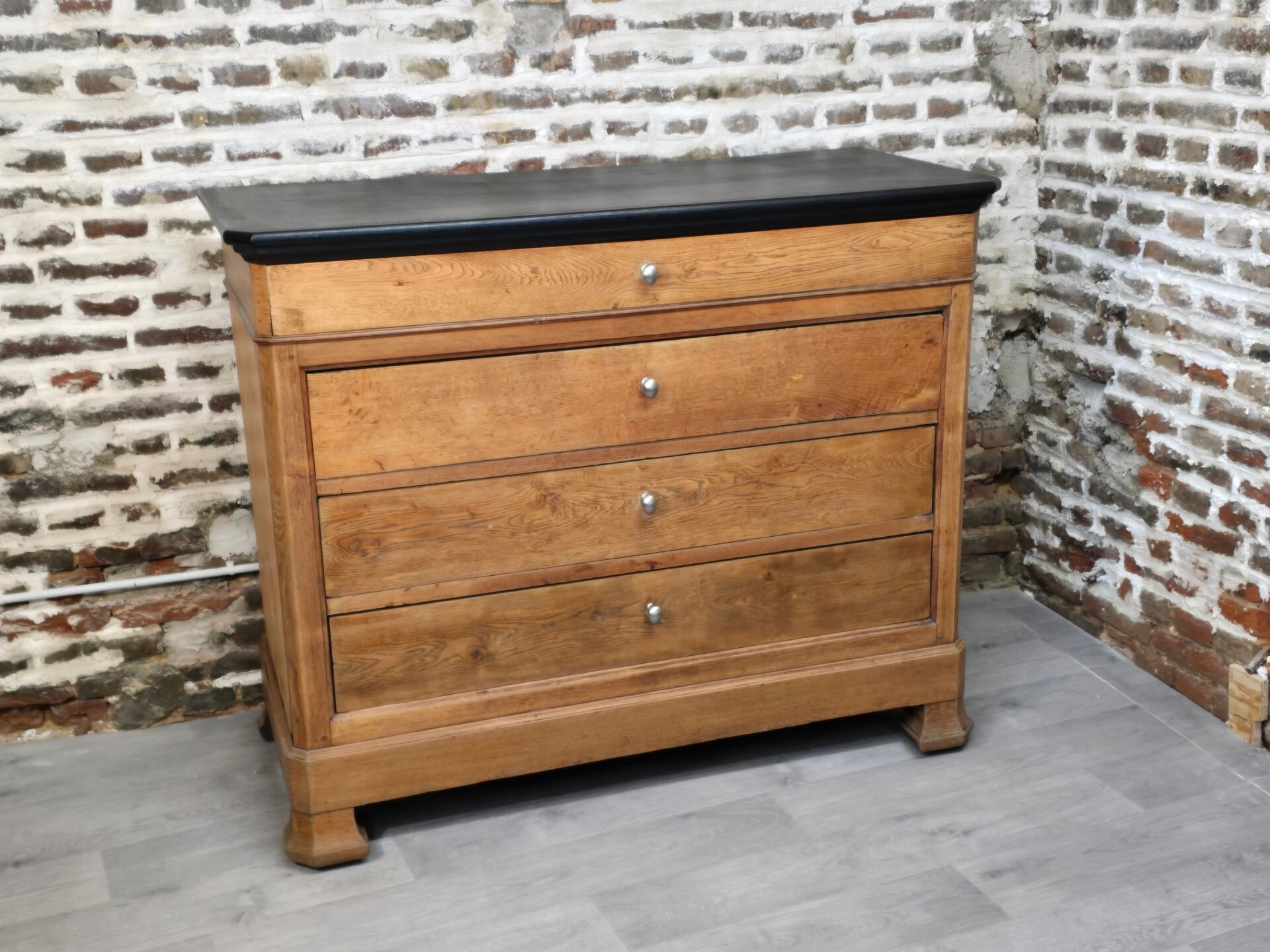 19th-century oak commode