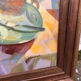 Vintage cubist school painting still life collection