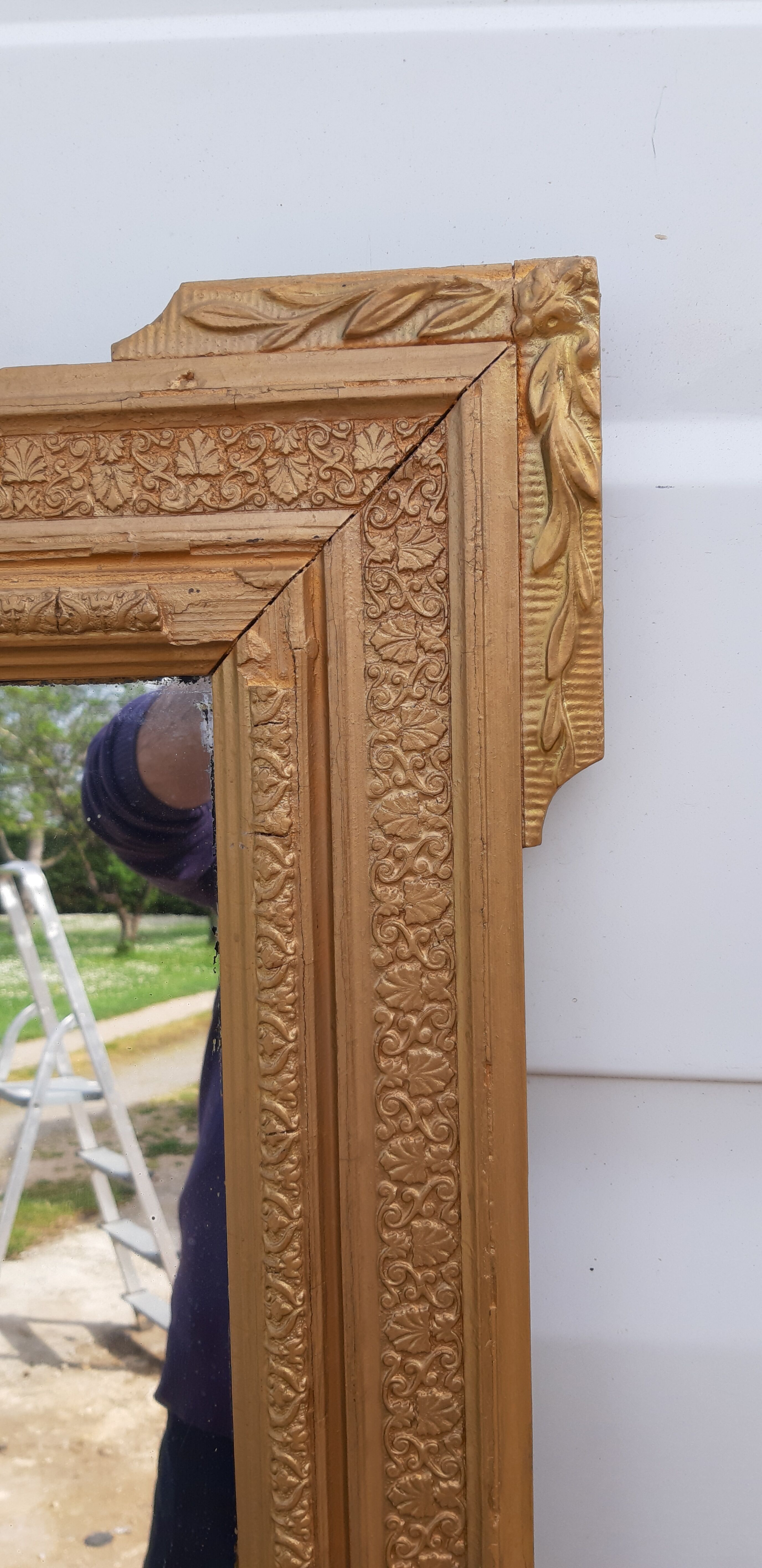 Mirror wood and stuc gilded 19th