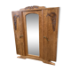 Mid-century vintage Scandinavian 1950s Parisian Art Deco wooden wardrobe
