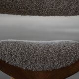 Henning Kjærnulf, Oak and lambswool armchair, "Kurul" model, Mid-century, 1960s