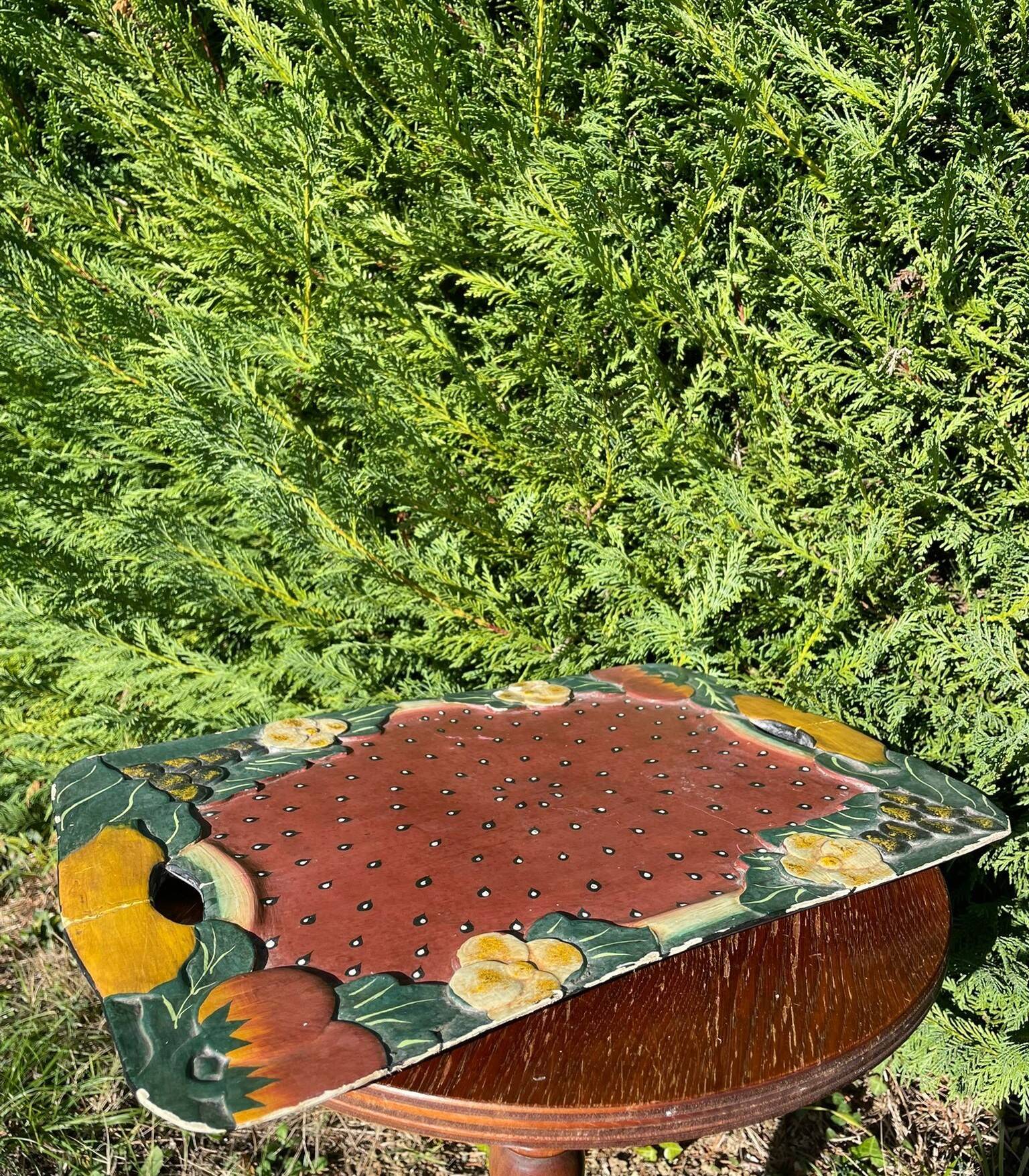 Handcrafted wooden tray