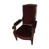 Fauteuil voltaire Napoléon III acajou