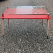 Vintage desk table with tapered legs